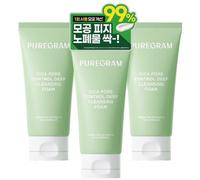 PUREGRAM Cica Pore Control schiuma detergente profonda tè verde lavaggio viso...