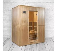 PureHaven sauna a infrarossi 120x160x200 cm per 4 persone Riscaldatore per sauna in legno di hemlock canadese mestolo a risparmio energetico Pietre per sauna