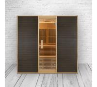 PureHaven sauna a infrarossi 160x210x200 cm per 6 persone Riscaldatore per sauna in legno di hemlock canadese Termometro Mestolo Pietre per sauna