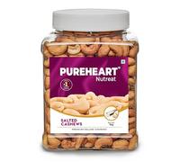Pureheart Roasted Nutreat Salted Anacardi, Premium Salted Whole Crunchy Anacardi Nuts/Kaju Dry Fruit - Reusable Jar (1 kg)