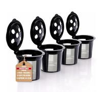 PureHQ, tazze riutilizzabili K Cup per Keurig Supreme, K Supreme Plus, K Slim, K-Brew Chill, K Duo Hot and Iced Gen 2 - Ricaricabili Kcup per macchina da caffè Keurig - Filtro per cialde MultiStream