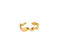 Purelei - Abstrakt Wave Anello 100% acciaio inossidabile Anelli 1 pieces Marrone chiaro unisex