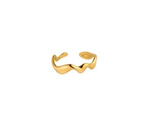 Purelei - Abstrakt Wave Anello 100% acciaio inossidabile Anelli 1 pieces Marrone chiaro unisex