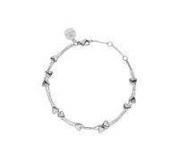 Purelei® Alohi Heart Bracciale Donna - Bracciale doppio petto a cuore in acciaio inox color oro, argento e oro rosa, Eine Grösse, Acciaio inossidabile, Agata