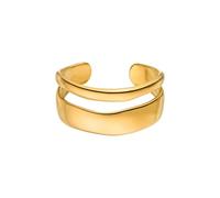 Purelei® Anello Aloha - Anello regolabile con design a doppio nastro - Acciaio inossidabile 18K placcato oro - Gioiello armonioso - Taglia 50-60 - Oro/Argento/Oro rosa, Anpassbar, Acciaio inossidabile