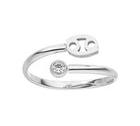 Purelei Anello con segno zodiacale - Anello da donna impermeabile in acciaio inox durevole - Anelli regolabili da 50 a 60 - Gioielli alla moda per il tuo look personalizzato, 60-66 cm, Gemma