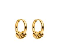 Purelei Anxiety Orecchini a cerchio - Impermeabile | Orecchini a cerchio con elementi a sfera mobili in acciaio inox | Placcatura in oro 14 K, argento e oro rosa 18 carati | Moderno pezzo