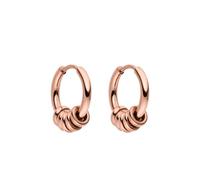 Purelei Anxiety Orecchini a cerchio - impermeabili | Orecchini con elementi sferici mobili in acciaio inossidabile | Placcatura in oro 14K, argento e placcatura in oro rosa 18K | Pezzo quotidiano