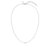 Purelei Bloomy - Collana impermeabile in acciaio inossidabile - Collana con perle di conchiglia - Gioielli alla moda per un look personalizzato - Collana di perle da donna (Argento)