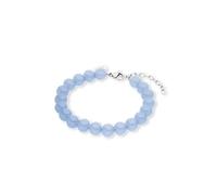 Purelei Blue Lagoon - Bracciale da donna con perle di vetro azzurro, regolabile da 16 a 20 cm, gioiello da donna in acciaio inox, bracciale estivo da regalo, Eine Grösse, Acciaio inossidabile, Agata