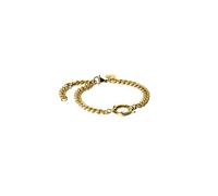 Purelei Bold Charm Bracciale - Grande catena a maglia barbazzale con chiusura a charm - Acciaio inossidabile placcato oro 14 K, oro rosa o argento - 16/18/20 cm - 6,6 mm di larghezza - combinabile con