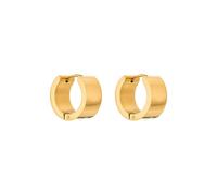 Purelei Bold Creolen - Ampi orecchini a cerchio in acciaio inossidabile resistente all'acqua, design moderno con linee pulite, disponibili in oro, argento o oro rosa, normale, Acciaio inossidabile