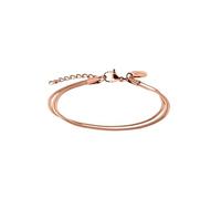 Purelei Bracciale da donna a due strati: cinturino regolabile impermeabile con design a catena a serpente a doppio strato per un look elegante, Eine Grösse, Acciaio inossidabile, Agata