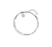 Purelei® Bracciale Sleeky (Argento) - Bracciale Donna elegante - Acciaio inossidabile - Lunghezza regolabile 16-19 cm - Ispirato dalle Hawaii e resistente all'acqua