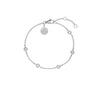 Purelei® Bracciale Spotlight, bracciale da donna in acciaio inossidabile resistente, bracciale resistente all'acqua con perle di ametista, lunghezza regolabile 16-19 cm (Argento)
