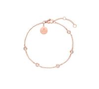 Purelei® Bracciale Spotlight, bracciale da donna in acciaio inossidabile resistente, bracciale resistente all'acqua con perle di ametista, lunghezza regolabile 16-19 cm (Oro rosa)