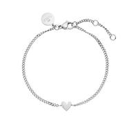Purelei® Bracciale Tiny Heart - Bracciale in filigrana con ciondolo a forma di cuore | Acciaio inossidabile 18K placcato oro, argento, oro rosa | Lunghezza regolabile, Eine Grösse, Acciaio
