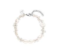 PURELEI Braccialetto 'Crystal Wave' argento / bianco perla Donna PURELEI One Size argento / bianco perla