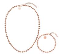 Purelei - Bubbly Duo Collana e bracciale 100% acciaio inossidabile Set gioielli 1 pieces Marrone chiaro unisex