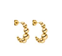 PURELEI® Bubbly - Orecchini da donna in resistente acciaio inossidabile - Orecchini impermeabili da donna - Diametro 18,5 mm - Gioielli alla moda per un look personalizzato (Oro)