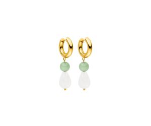 Purelei - Clear Quartz Drop Orecchini 100% acciaio inossidabile 1 pieces Marrone chiaro female