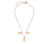 Purelei Collana a pendente, impermeabile e regolabile, in acciaio inox con ciondolo a conchiglia e dettagli in perle, placcato oro 14 K/18 K, delicato look estivo con aloha Vibes, Eine Grösse, Acciaio