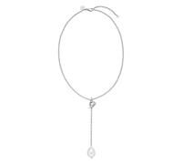 Purelei® Collana a Y con ciondolo di perle - Ciondolo rimovibile con chiusura a bavaglio - Acciaio inossidabile placcato oro 18 K - Regolabile 40 - 45 cm - Elegante stile aloha con perla Seashell