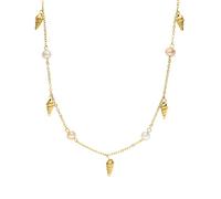 Purelei® Collana Akala - Elegante gioiello con ciondolo a conchiglia e vere perle d'acqua dolce, perfettamente combinabile, Länge: 35-40 cm, Acciaio inossidabile, Abalone