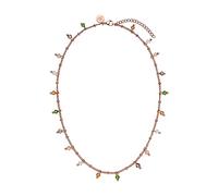 Purelei® Collana boho (oro, oro rosa), collana impermeabile filigrana da donna, catena in acciaio inox con perle di vetro colorate, regalo da donna, lunghezza regolabile 40-45 cm, Acciaio inossidabile