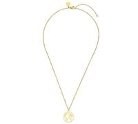 PURELEI® Collana con mappa del mondo (oro e oro rosa) con ciondolo (40 cm di lunghezza) e Acciaio inossidabile, colore: World Map-gold, cod. 1