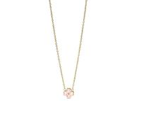 Purelei Collana Cuore Rosé, impermeabile e regolabile, in acciaio inox con quadrifoglio e zirconi color rosa, placcatura in oro 14 K e oro rosa 18 carati, simbolo di felicità e amore, Eine Grösse