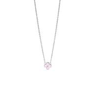 Purelei Collana Cuore Rosé, impermeabile e regolabile, in acciaio inox con quadrifoglio e zirconi color rosa, placcatura in oro 14 K e oro rosa 18 carati, simbolo di felicità e amore, Eine Grösse
