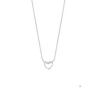 Purelei Collana da donna a forma di cuore, in acciaio inox, con ciondolo a forma di cuore e catena a serpente, regolabile da 40 a 45 cm, gioiello da donna senza tempo, regalo per donne, Eine Grösse