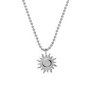 Purelei® Collana da donna con ciondolo a forma di sole - Delicata catena a sfere con ciondolo a forma di sole in acciaio inossidabile (18K placcato oro, argento, oro rosa) | Lunghezza regolabile 50/55