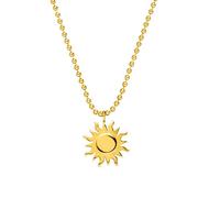 Purelei® Collana da donna, in filigrana, con ciondolo a forma di sole, in acciaio inox (placcato oro 18 carati, argento, oro rosa), lunghezza regolabile 50/55 cm, Länge: 50 - 55 cm, Acciaio