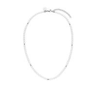 Purelei® Finesse - Collana impermeabile in acciaio inossidabile - Collana con perle di conchiglia - Gioielli di moda per un look personalizzato - Collana di perle per donna (Argento)