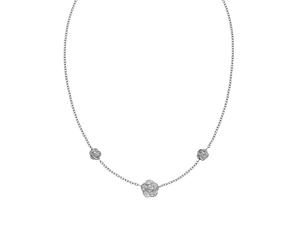 Purelei Collana in velluto rosa, impermeabile e regolabile, in acciaio inox con tre ciondoli a forma di rosa e placcatura in oro 14 K/18 carati, attira l'attenzione vintage con un tocco romantico