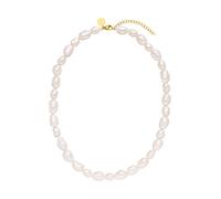 Purelei® Keshi Moonlight Gold - Collana in Acciaio Inox Con Perle Naturali - Lunghezza Regolabile 40-45 Cm - Gioielli Alla Moda per Il Tuo Look Individuale