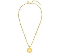 Purelei® Collana Lolani, Collana da donna in acciaio inossidabile, Collana resistente all'acqua con pendente intagliato, Lunghezza regolabile 40-45 cm, Regalo per donna (Oro)