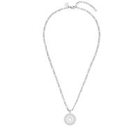 Purelei® Collana Lolani, Collana da donna in acciaio inossidabile, Collana resistente all'acqua con pendente intagliato, Lunghezza regolabile 40-45 cm, Regalo per donna (Argento)