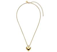 Purelei® Collana Lovebird - Collana da donna in acciaio inossidabile - Collana con ciondolo a cuore waterproof - Lunghezza regolabile 45-55 cm - Collana per un look personalizzato (Oro)