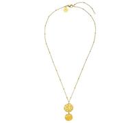 Purelei Collana Malihini Coin (oro), Collana donna in acciaio inossidabile e resistente, Gioielli waterproof di tendenza con ciondoli, lunghezza regolabile 40/45 cm (Oro)