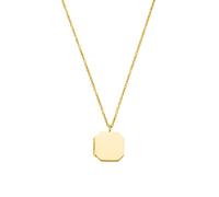 Purelei Collana Medaglione Elegance (oro), Collana donna in acciaio inossidabile e resistente, Gioielli waterproof di tendenza con ciondolo, lunghezza regolabile 50/55 cm (Oro)
