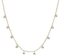 Purelei Collana Nani (oro, argento), Collana donna in acciaio inossidabile e resistente, Gioielli waterproof di tendenza con pietre, lunghezza regolabile 35/40 cm (Oro)