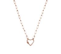 Purelei Collana Palekana Heart (oro rosa), Collana donna in acciaio inossidabile e resistente, Gioielli waterproof con ciondolo a forma di cuore, lunghezza regolabile 40/45 cm (Oro rosa)
