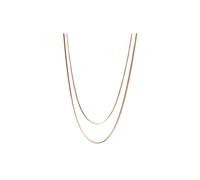 Purelei® Collana Two Layers, Collana a due strati da donna in acciaio inossidabile, Collana doppia resistente all'acqua, Design semplice, Lunghezza 40-45 cm (Oro rosa)