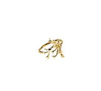 Purelei® Coral Cove, anello da donna regolabile con corallo, in acciaio inox placcato oro 18 carati, con zirconi, taglia S/M & M/L, oro/argento/oro rosa, S/M, Acciaio inossidabile, Nessuna pietra