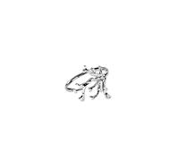 Purelei® Coral Cove, anello da donna regolabile con corallo, in acciaio inox placcato oro 18 carati, con zirconi, taglia S/M & M/L, oro/argento/oro rosa, S/M, Acciaio inossidabile, Nessuna pietra