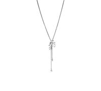 Purelei Coral Cove - Collana a serpente regolabile con ciondolo in corallo e zirconi, placcata in oro 18 carati, in acciaio inox, lunghezza fino a 70 cm, Lunghezza: 70 cm, Acciaio inossidabile