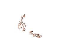 Purelei Coral Cove - Orecchini corallo con zirconi bianchi - Acciaio inossidabile placcato oro 18 K - 3,2 g - Combinabili con catena, anello e bracciale - Impermeabili, Normal, Acciaio inossidabile